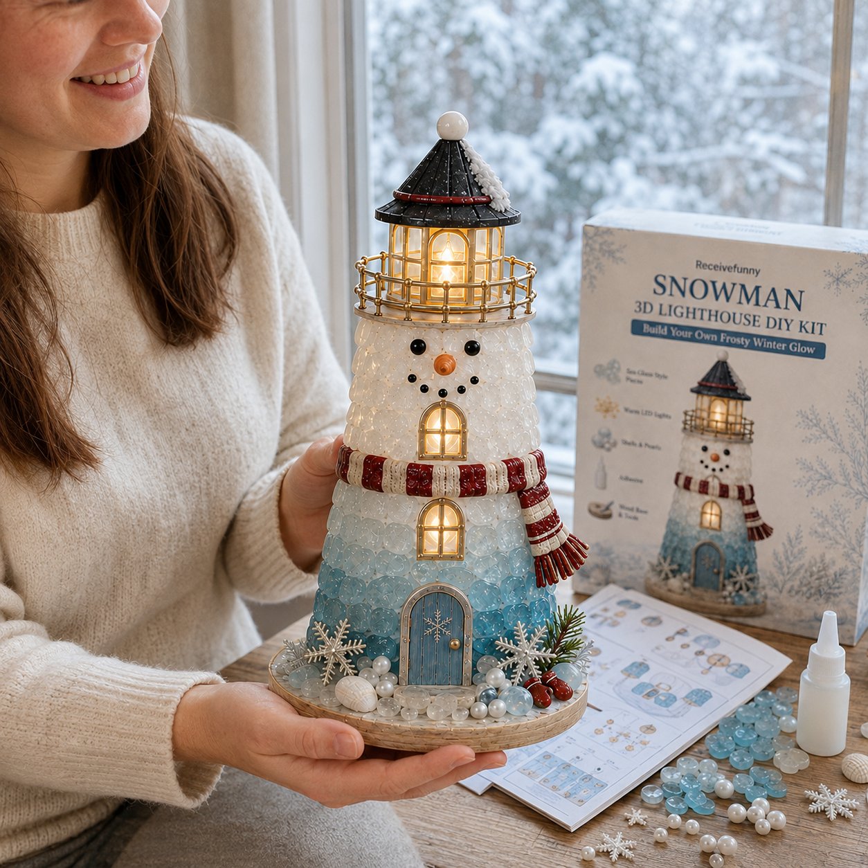 Breng Magische Kerstwarmte In Huis! 🎄 Ontdek Dé DIY Vuurtoren Die Echt Licht Geeft ✨