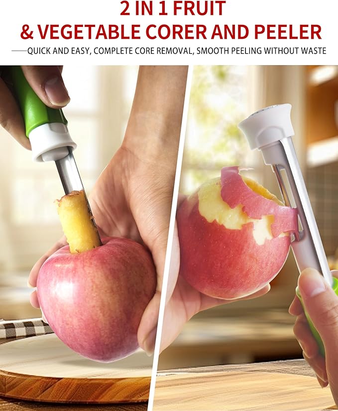 Nooit Meer Geknoei! 🍎✨ De Ultieme 2-in-1 RVS Appelboor