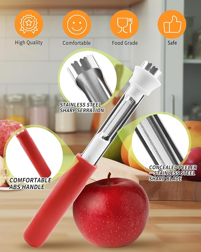 Nooit Meer Geknoei! 🍎✨ De Ultieme 2-in-1 RVS Appelboor