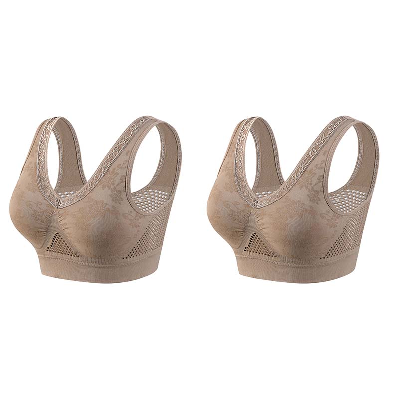 【✨1+1 gratis – 2 stuks】Comfortabele, knooploze en vormgevende bh van puur katoen