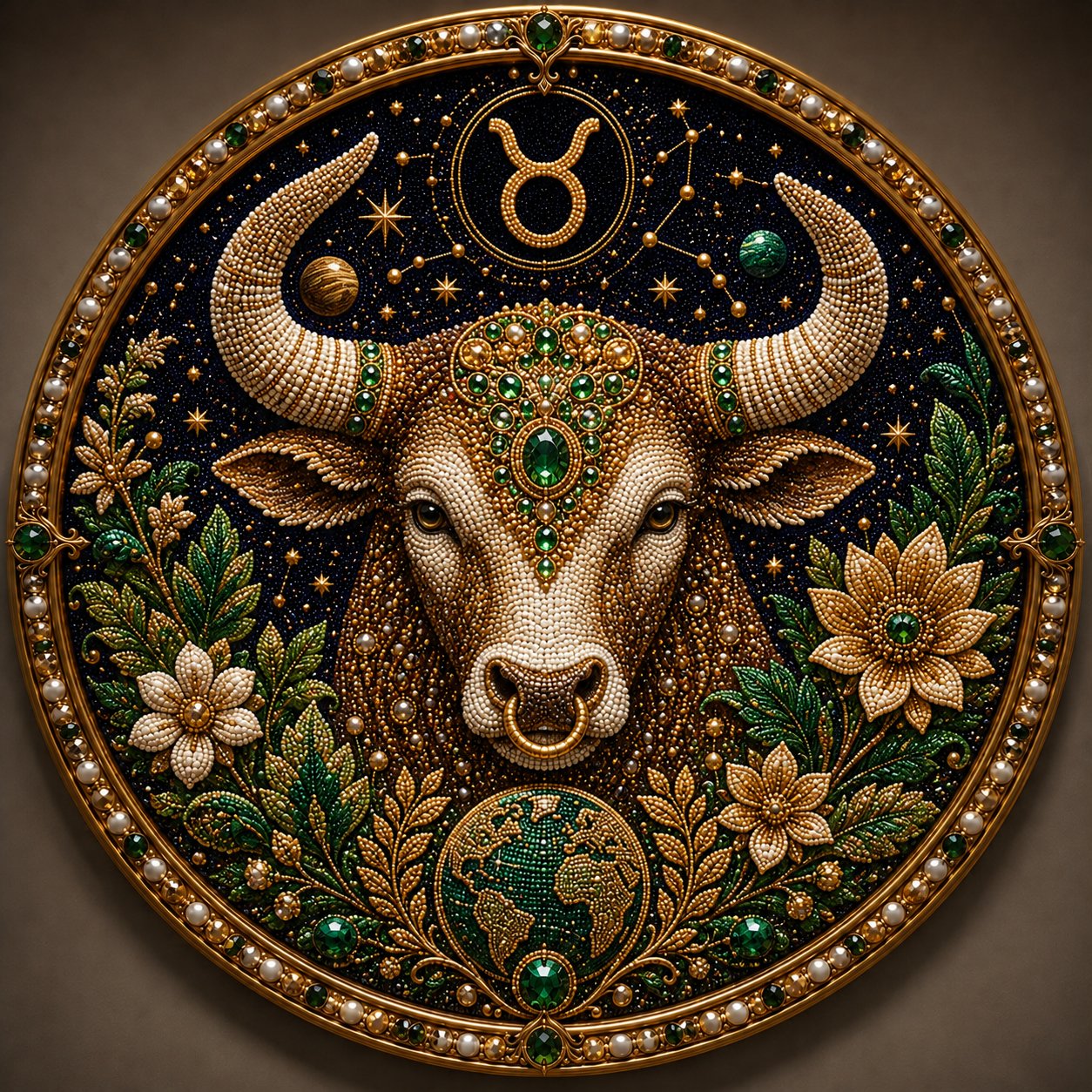 🌙 Magie Aan Je Muur! Luxe 3D Zodiak Parel Kunst Voor Een Sfeervol Huis 🔮
