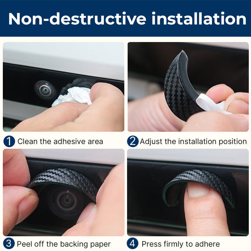 🌧️ 100% Helder Zicht Bij Regen: Universal Auto Achteruitrijcamera Regenkap – Carbon Look | Onmisbare Veiligheids-Upgrade Voor Elke Auto 🚗