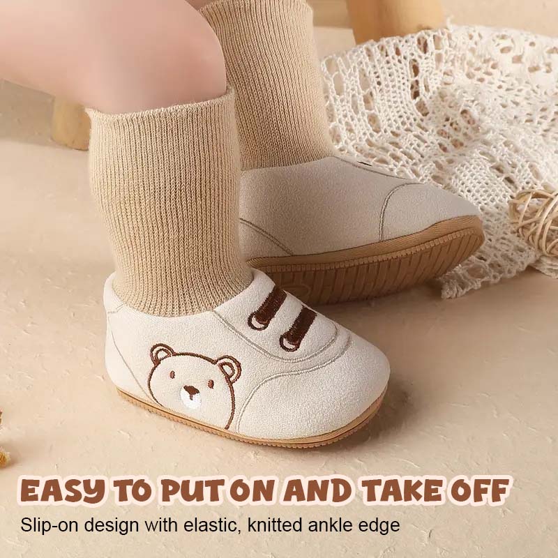 🐻 Söpö Karhun Ensiaskelekenkä - Vauvankengät 0-12 kk Pipomallilla 🧸👣