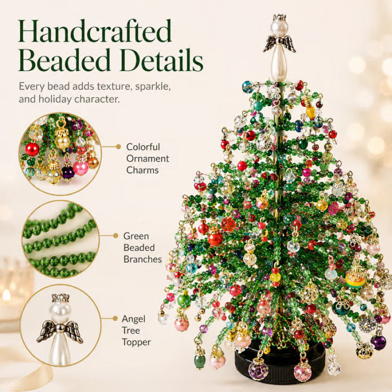 🎄 Creëer Kerstmagie in Huis: Complete DIY Parelen Kerstboom Kit ✨ (Met Engel Piek)