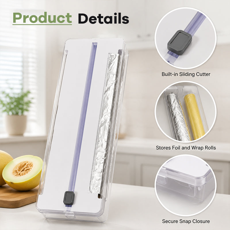 ✂️ Nooit meer gedoe met plakkende folie! Smarte Folie Dispenser met Mes 🍳
