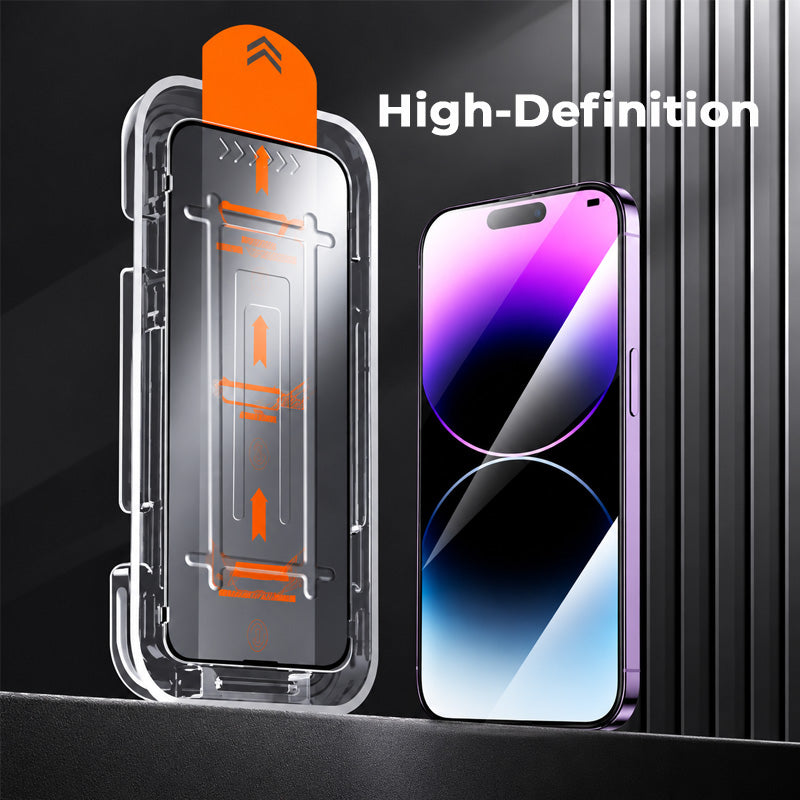 📱 Screen Protector met Installatietray – Privacy & HD Glas, In 5 Seconden Perfect Zonder Bubbels! 🔒