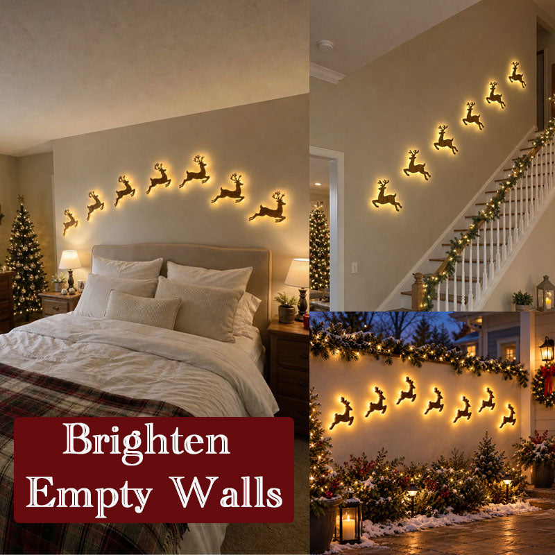 🦌 Breng Direct Kerstmagie in Huis ✨ Sfeervolle LED Rendier Wanddecoratie