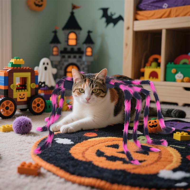 🎃 Maak van Je Huisdier de Ster van Halloween! 🕷️ Spinnen Kostuum voor Honden & Katten