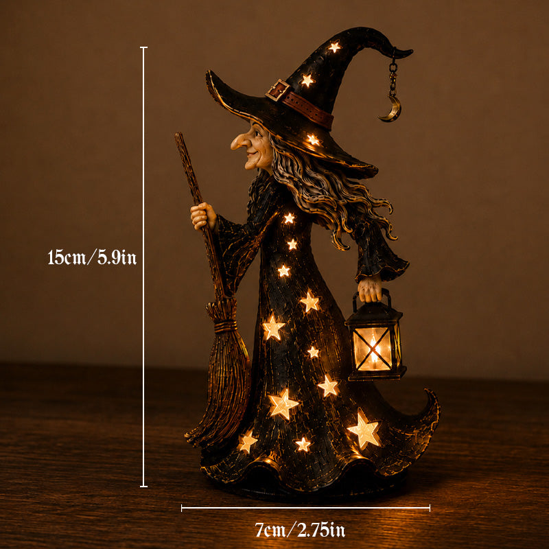 🌙 Magische Starlight Heksen Nachtlamp | Sfeervolle Herfst & Halloween Decoratie