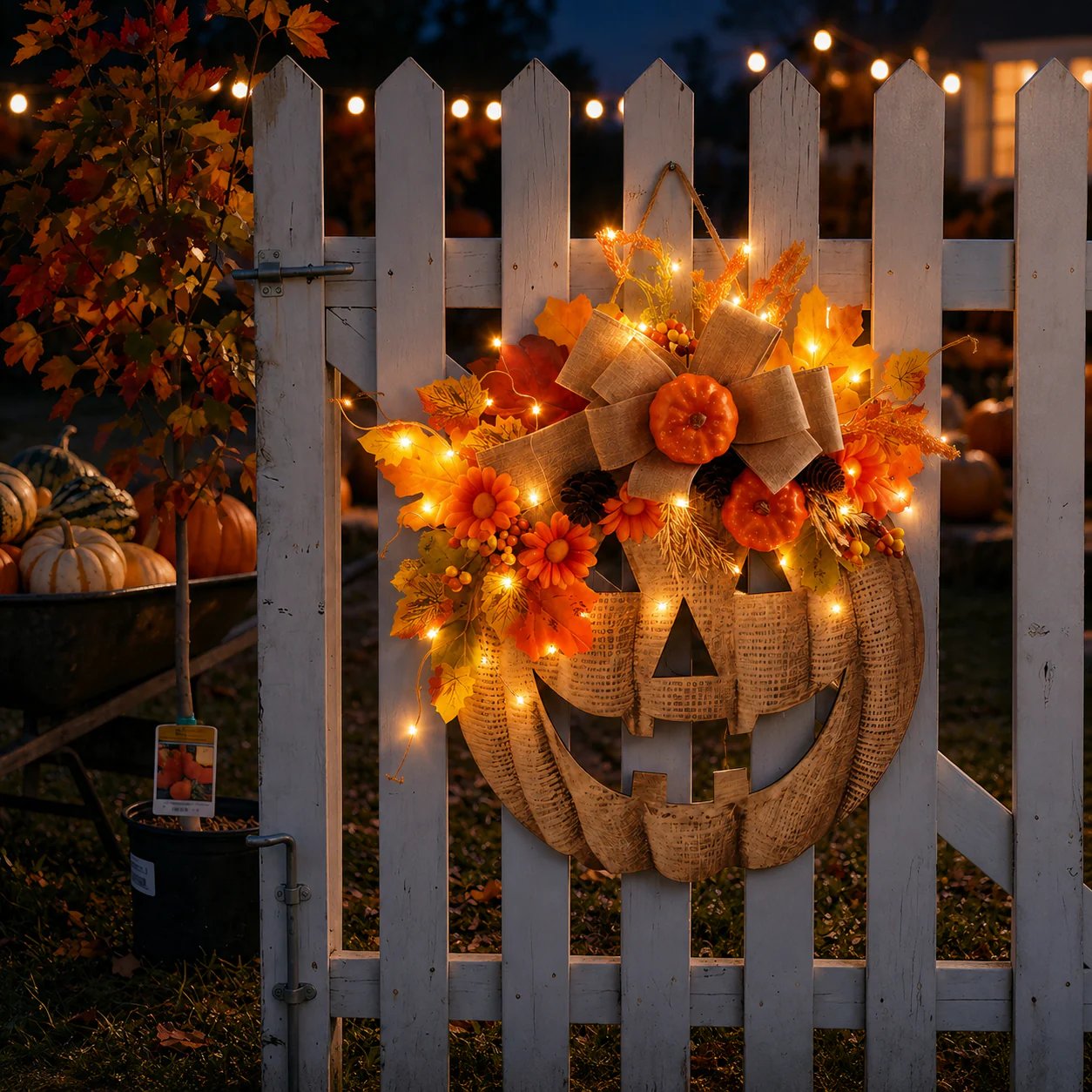 🎃 Sfeervolle LED Pompoenkrans ✨ Maak Je Huis Direct Gezellig