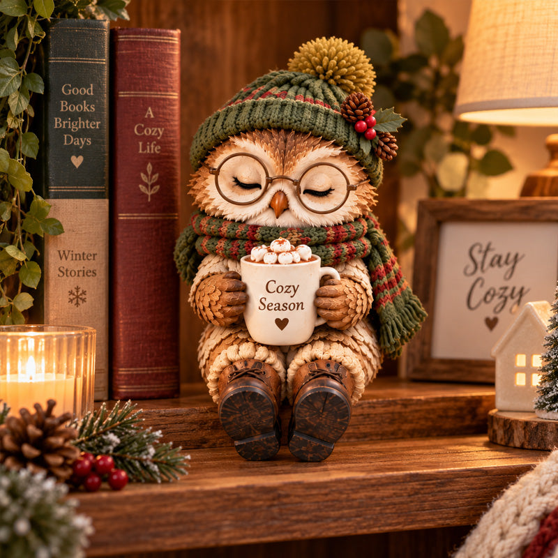 Liefdevolle Kerstdier Figuurtjes | Met Koffiekopje voor de Ultieme Winterse Gezelligheid ☕