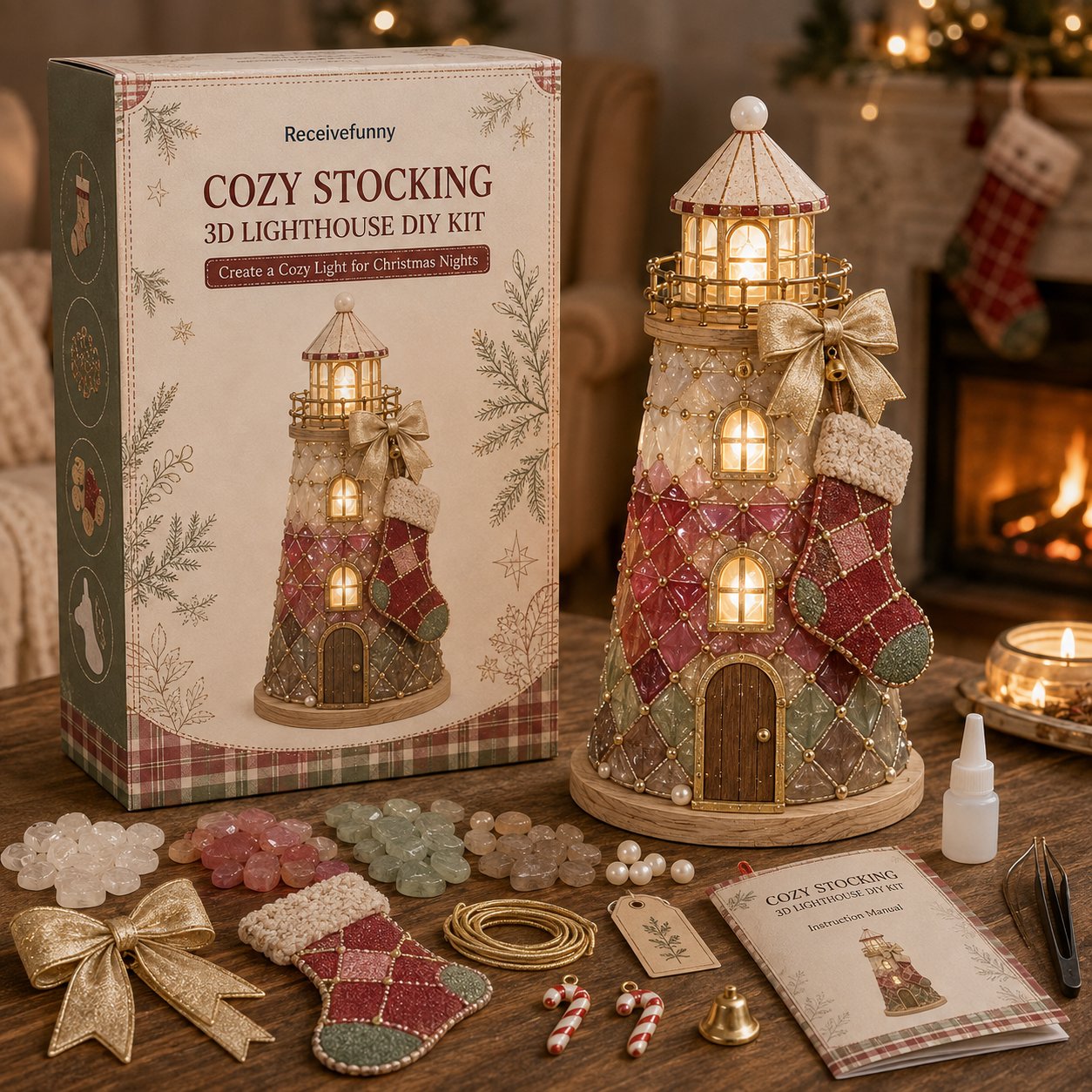 Breng Magische Kerstwarmte In Huis! 🎄 Ontdek Dé DIY Vuurtoren Die Echt Licht Geeft ✨