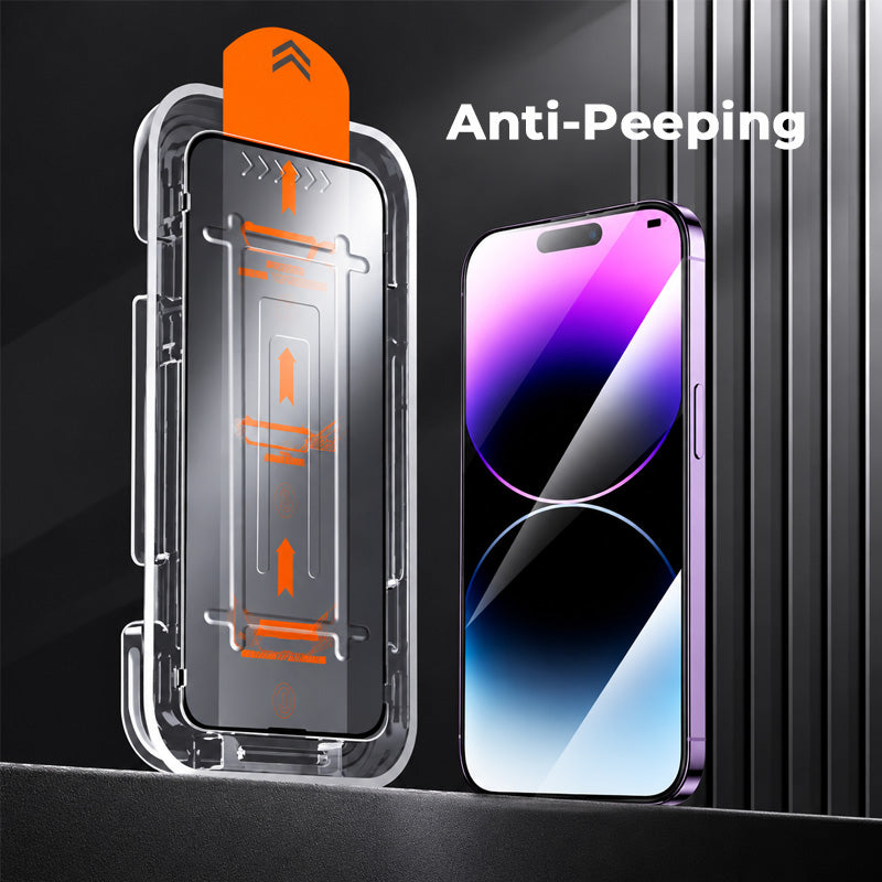📱 Screen Protector met Installatietray – Privacy & HD Glas, In 5 Seconden Perfect Zonder Bubbels! 🔒