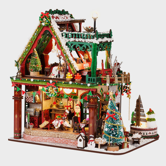 Maak je Winteravonden Extra Knus 🎄 DIY Magisch Kerst Huisje met Verlichting & Muziek!