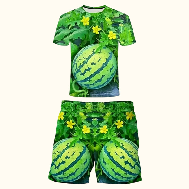 🍉 Vrolijke Watermeloen Set™ | De Ultieme Zomer Outfit Die Iedereen Laat Lachen!