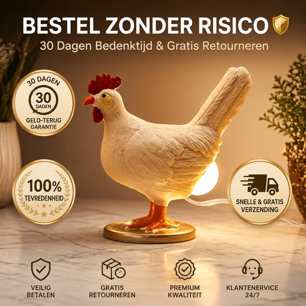Breng Direct Vrolijkheid in Huis! 🐔💡 Het Meest Unieke Cadeau van het Jaar (Kip Eierlamp)