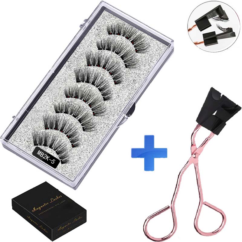 ✨ Liimaton magneettiripsisetti 👁️ 2 paria + ergonominen pinsetti 🧲💖