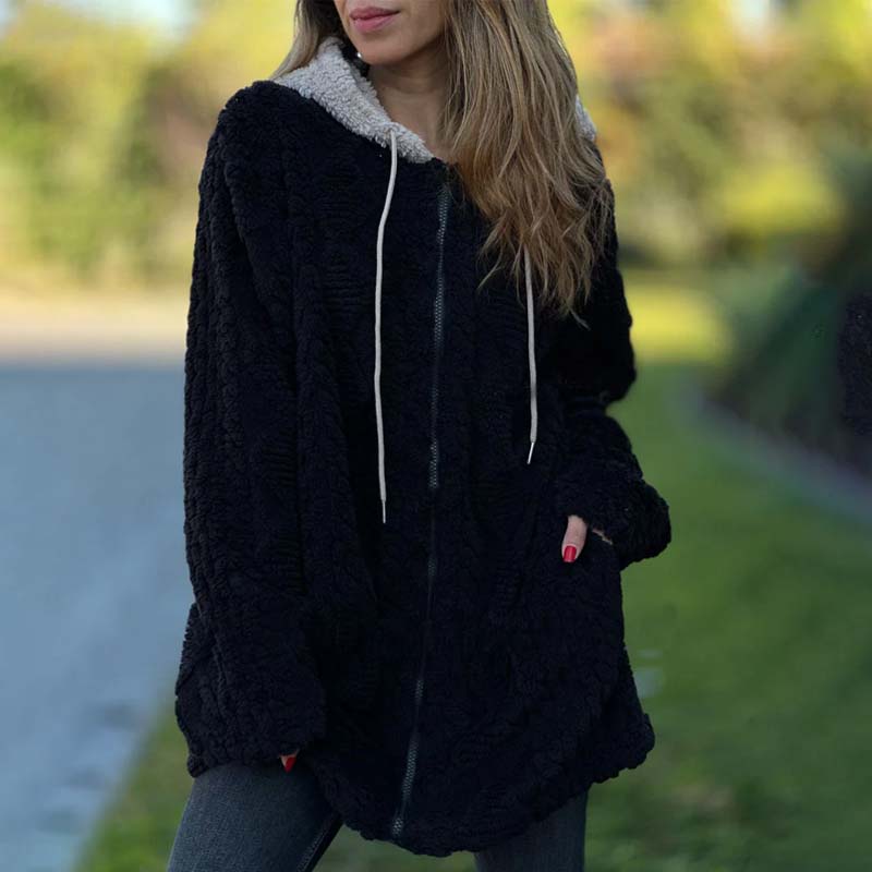 🧥 Syksyn ja talven lämmin fleece-takki - Pehmeä rento huppari arkeen ja ulkoiluun 🧤