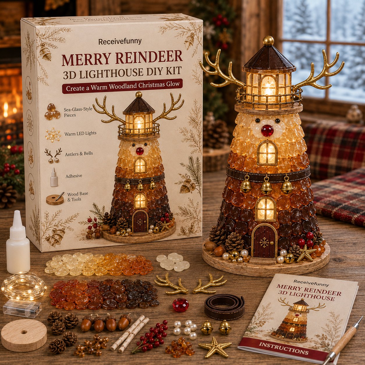 Breng Magische Kerstwarmte In Huis! 🎄 Ontdek Dé DIY Vuurtoren Die Echt Licht Geeft ✨