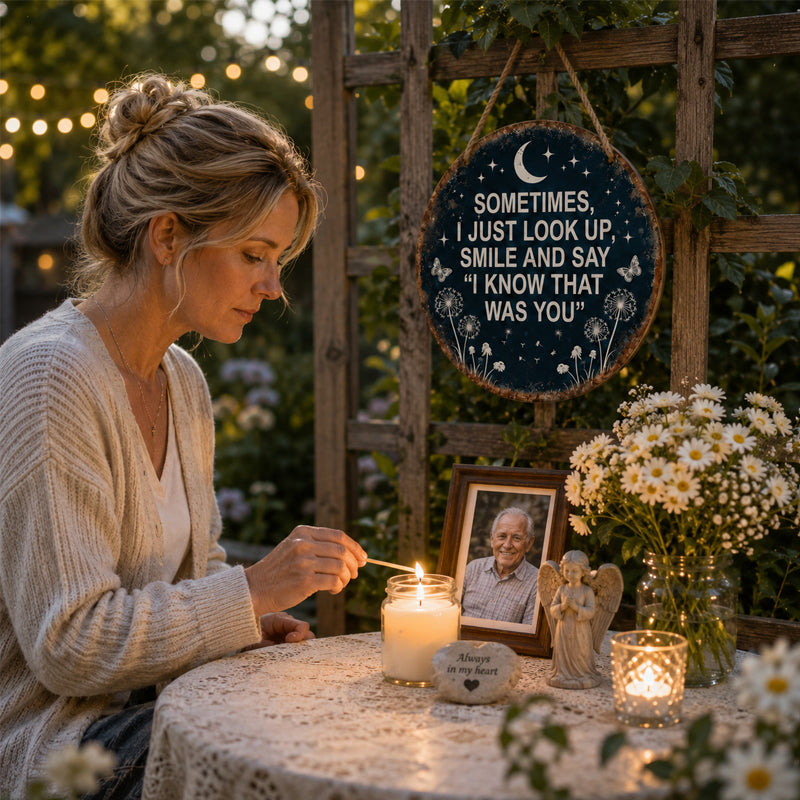 "Ik weet dat jij het was" – Teken van Liefde & Herinnering voor je Tuin 🌙