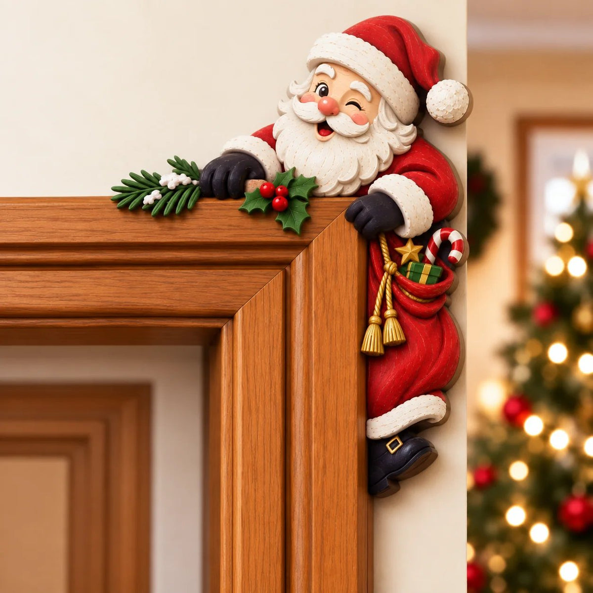 Schattige Kerst Hoekdecoratie Voor Deurposten | De Leukste Kerstblikvanger! 🎅🚪