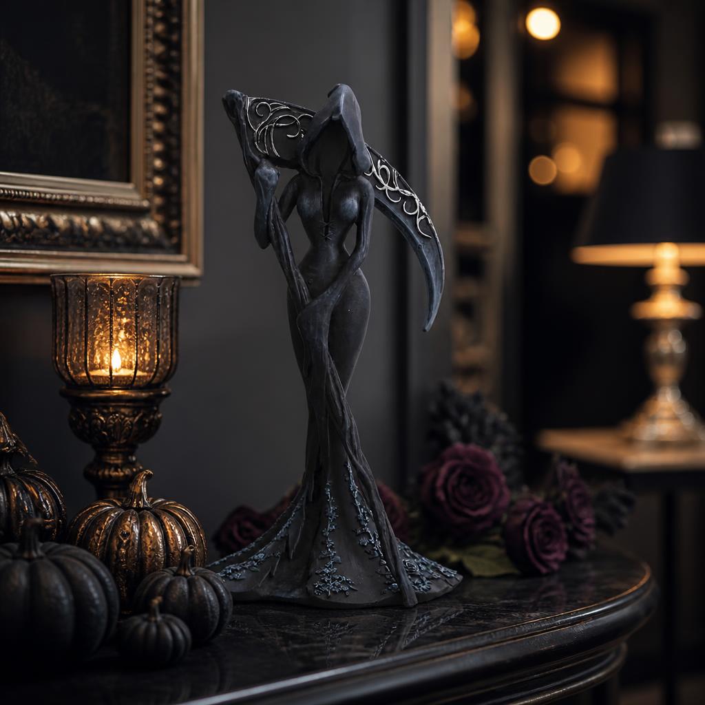 🗡️ Exclusieve Gothic Beeldjes Collectie – Duistere Elegantie voor Bureau & Boekenplank 🔮