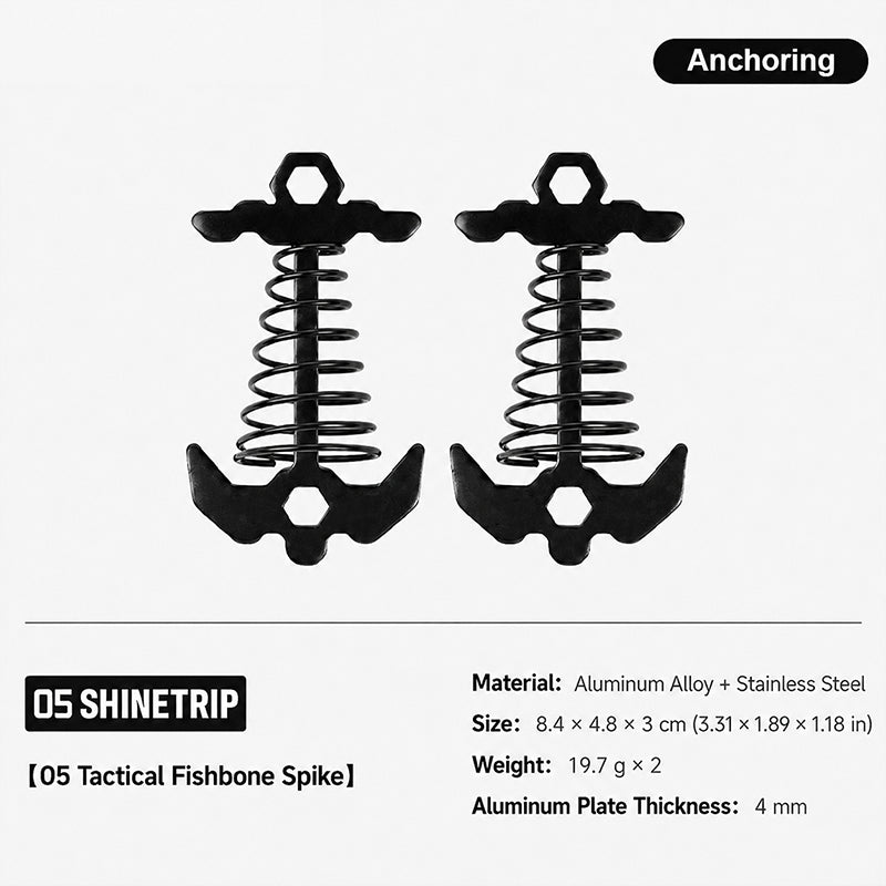 ⛺ Never Fear High Winds Again: Spring Fishbone Deck Anchors