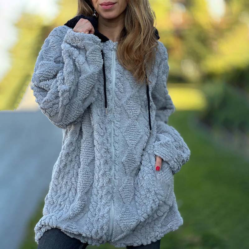 🧥 Syksyn ja talven lämmin fleece-takki - Pehmeä rento huppari arkeen ja ulkoiluun 🧤