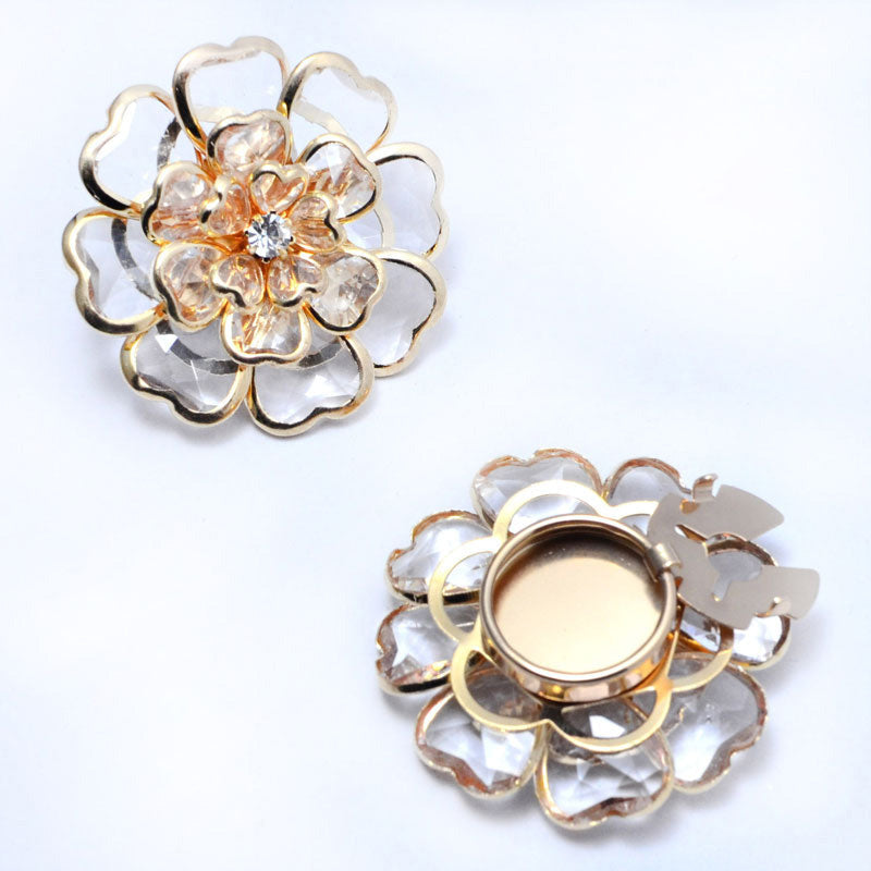 🌸 Clip knopafdekkers met parels en bloemen