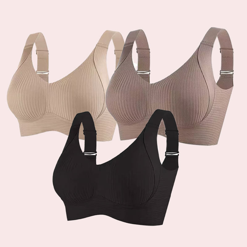 🔥Kevään myynti 49% alennus - Ribbed Push Up säädettävät langattomat rintaliivit naisille