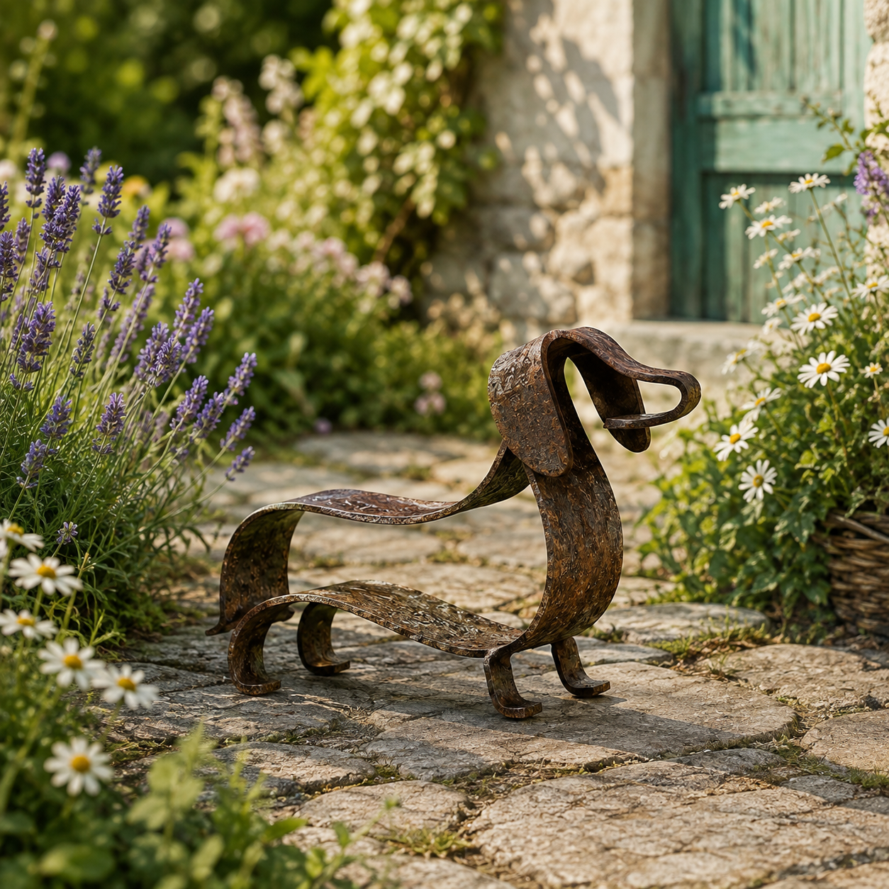 Metalen Teckel Sculptuur | Sfeervolle Eyecatcher Voor Huis & Tuin! 🐾