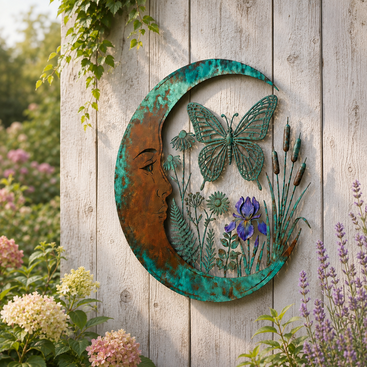 🐝 Creëer Je Eigen Dromerige Rustplek: Luxe Moon & Bee Wanddecoratie voor Buiten