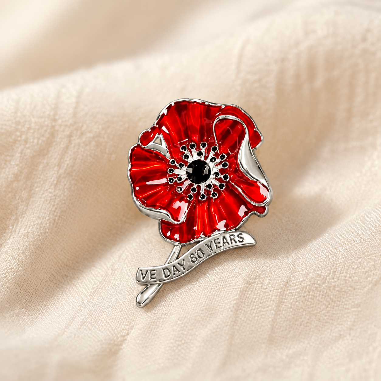 🕊️ 80 Jaar Vrijheid Broche – Eer het Verleden, Draag het Symbool van Moed & Respect 🌺