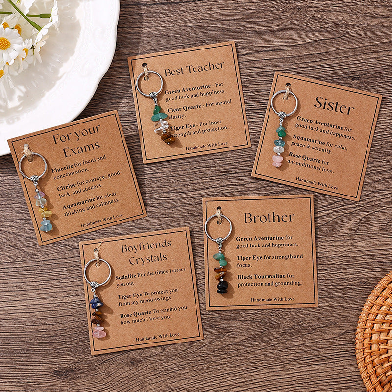 💎 Lahjaidea: Käsintehty Kivihelmi Avaimenperä – Toivon ja Voiman Symboli 💖