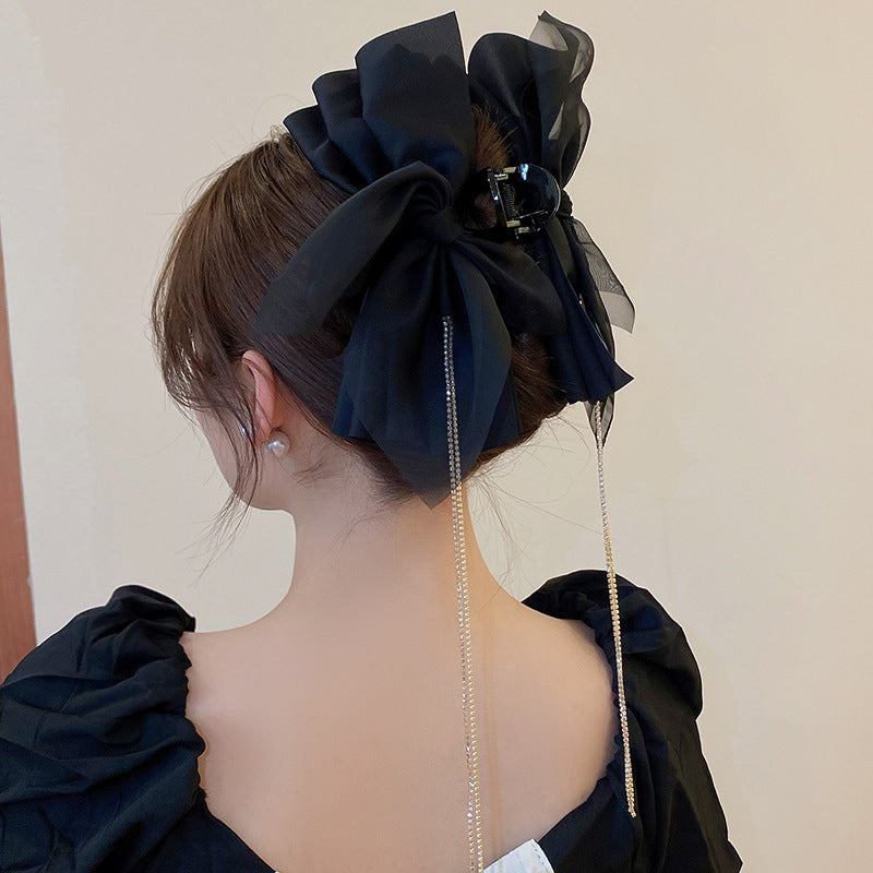 Elegantti rusettihiusklipsi – käsintehty akryylinen hainklipsi rusettikuviolla 🎀