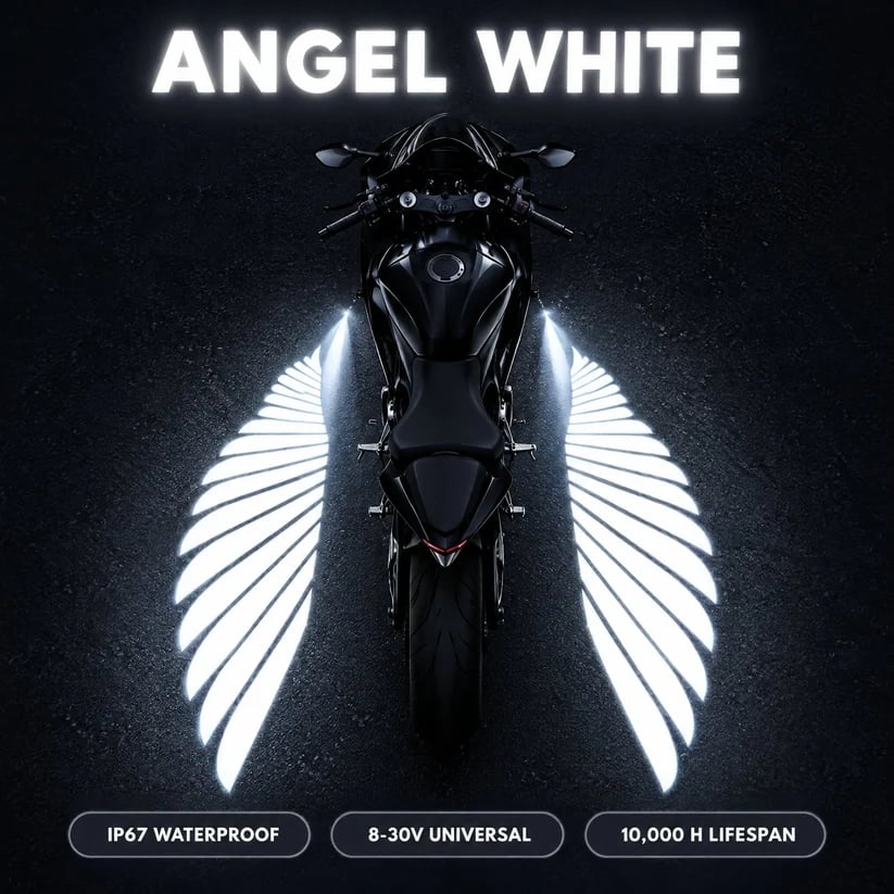 LED Angel Wing Projectors voor Motorfiets – Laat Je Ride Stralen in het Donker! 🏍️