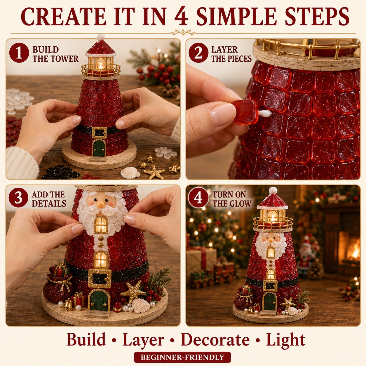 Breng Magische Kerstwarmte In Huis! 🎄 Ontdek Dé DIY Vuurtoren Die Echt Licht Geeft ✨