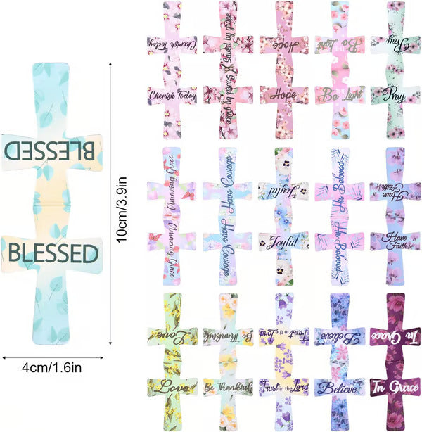📖 16 kpl Magneettisia Ristikirjanmerkkejä ✝️ | Raamatun Jaeke & Kukka-aihe | Henkilökohtainen Lahja ✨