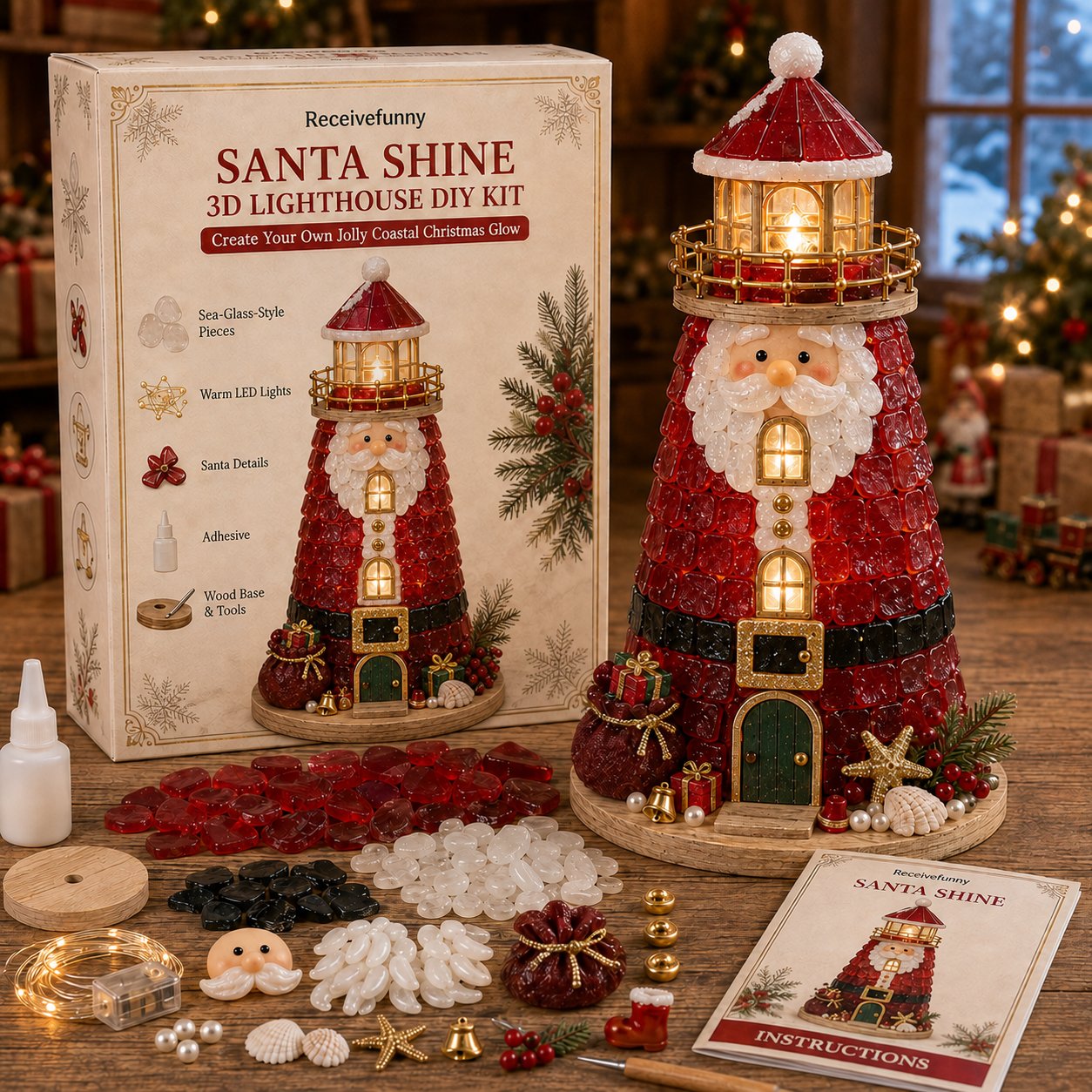 Breng Magische Kerstwarmte In Huis! 🎄 Ontdek Dé DIY Vuurtoren Die Echt Licht Geeft ✨