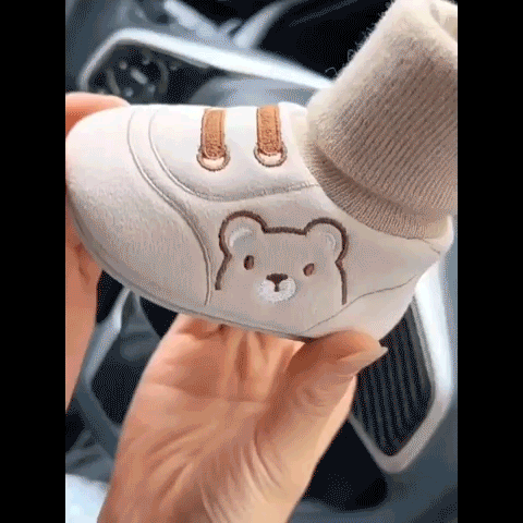 🐻 Söpö Karhun Ensiaskelekenkä - Vauvankengät 0-12 kk Pipomallilla 🧸👣