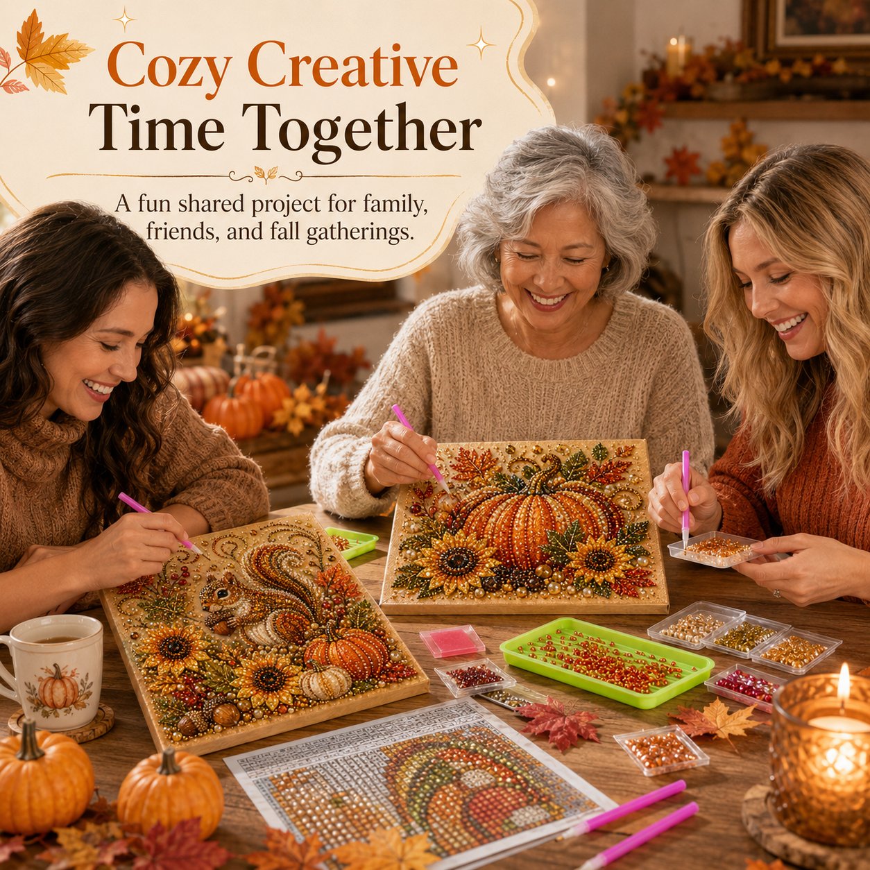 🍂✨ Abschalten & Genießen: Gestalten Sie Ihr Eigenes Funkelndes Herbst-Meisterwerk für Ein Gemütliches Zuhause! 👨‍👩‍👧‍👦