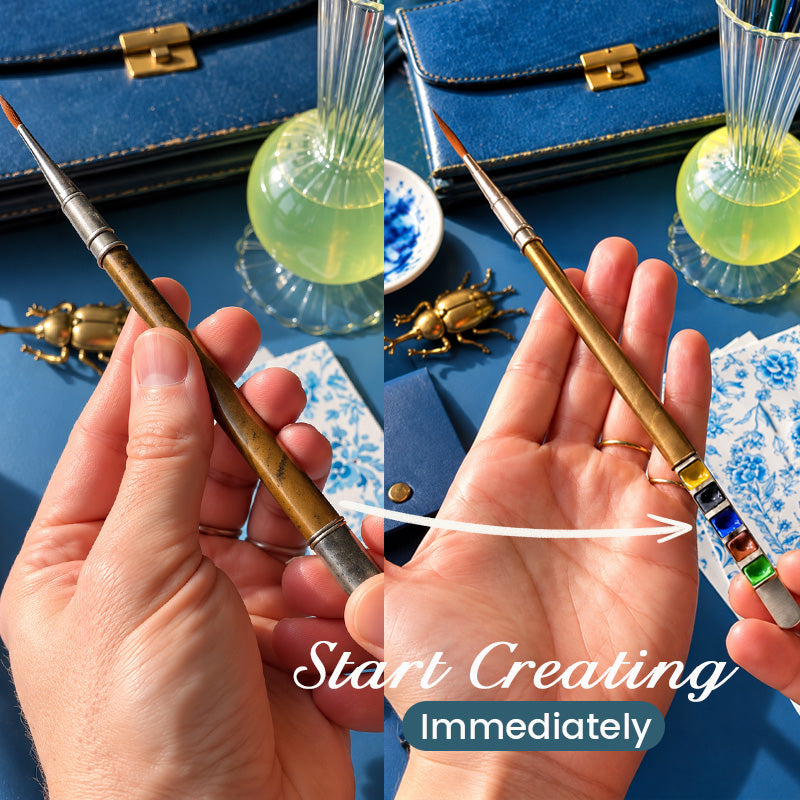 Draagbare Aquarelverf & Penseel Set – Schilderen Onderweg & Inspiratie Direct Vastleggen! 🎨✨🖌️