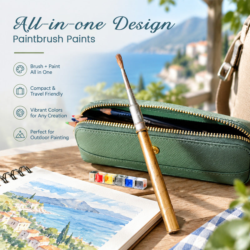 Draagbare Aquarelverf & Penseel Set – Schilderen Onderweg & Inspiratie Direct Vastleggen! 🎨✨🖌️