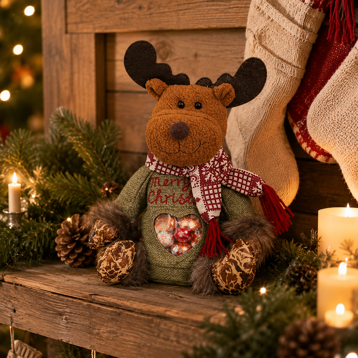 🎅 Magische Kerst-Snoepzakken met Pluche Figuren – Maak Kerstmis Onvergetelijk! 🎄