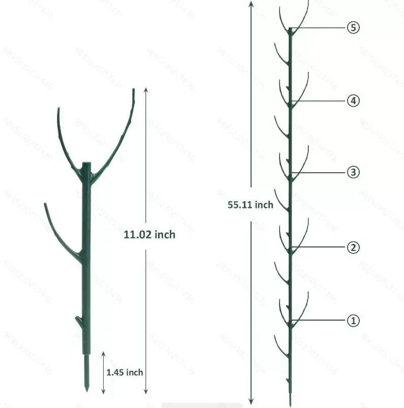 🌿 5 kpl Vihreä Kasvituki - Säädettävä Tukitanko Kiipeville Kasveille (Monstera, Pothos) | Sisä- ja Ulkokäyttöön 💕