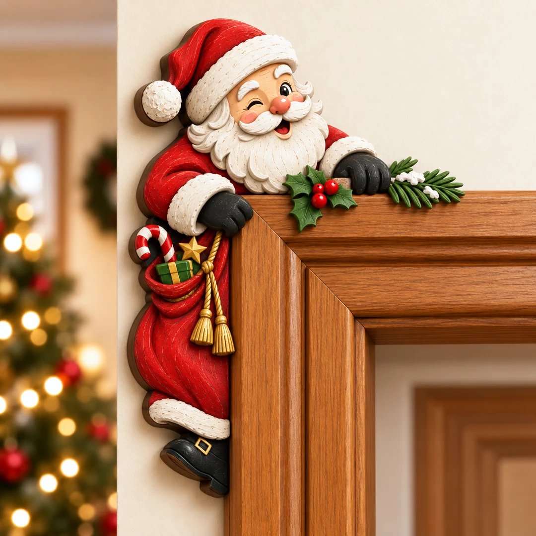 Schattige Kerst Hoekdecoratie Voor Deurposten | De Leukste Kerstblikvanger! 🎅🚪