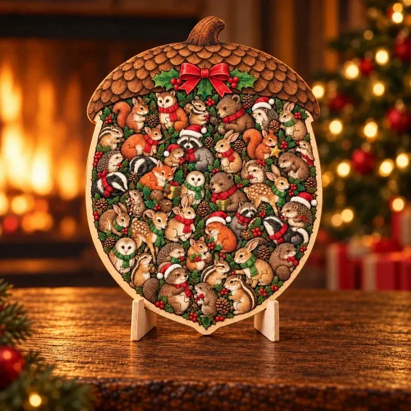 🎄 Bouw Je Eigen Kerstmagie! 3D Houten Kerstpuzzel met Standaard