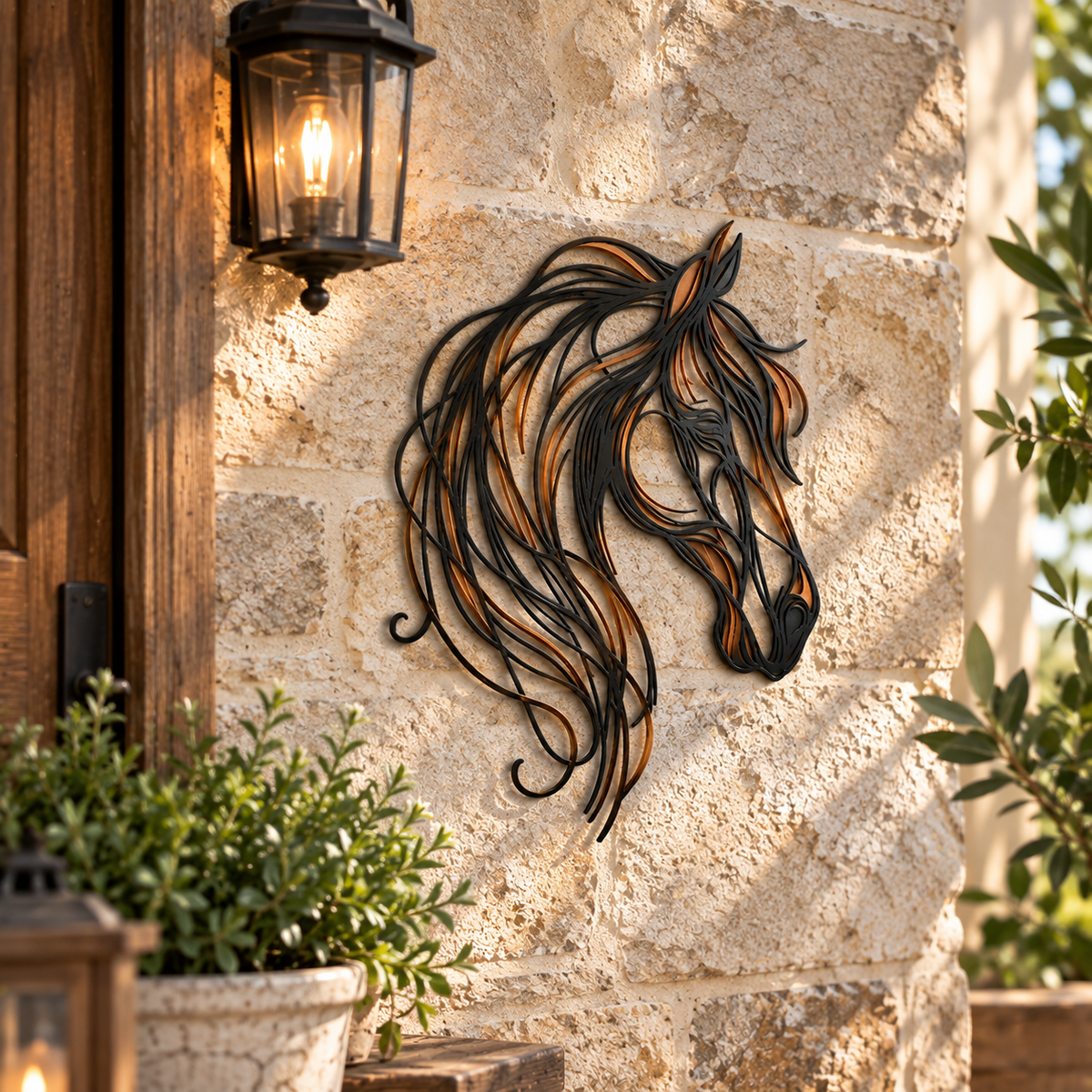 Metalen Paardenkop Wanddecoratie – Luxe 3D Kunstwerk voor je Interieur! 🐎
