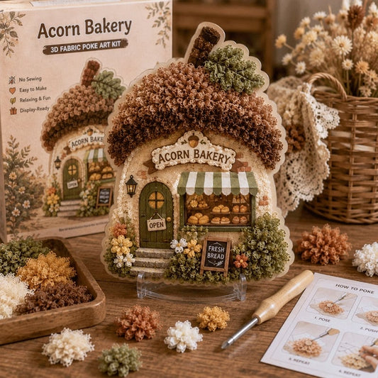 🏡 Geen ervaring of naaiwerk nodig! Prik & ontspan je eigen 3D Sprookjesdorp 🌸