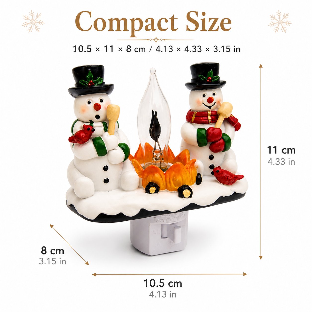 ❄️ Breng Direct Kerstmagie in Huis! ⛄ Sneeuwman Openhaard Stopcontact Nachtlampje